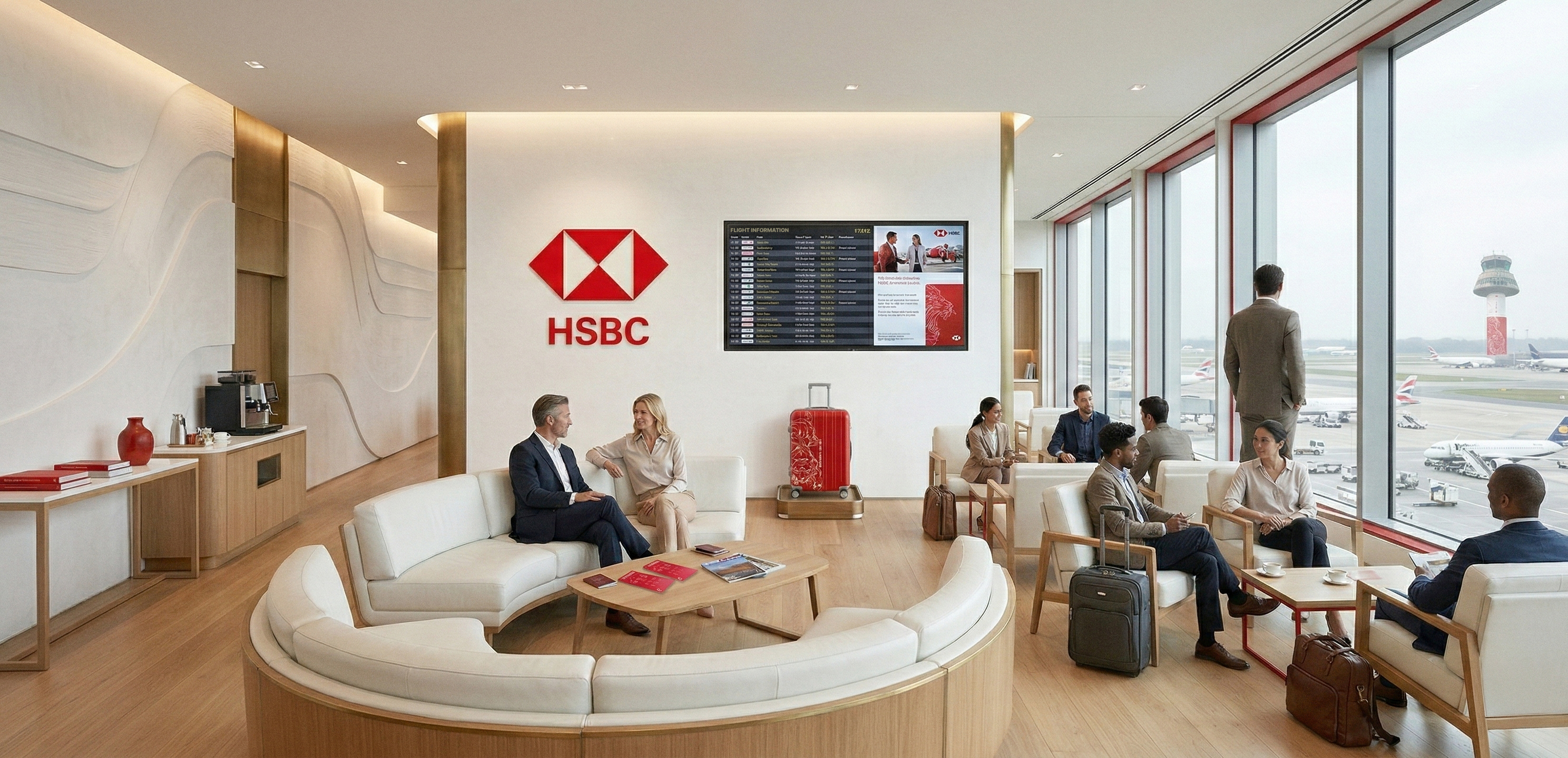 The Red Standard, first-class lounge environment