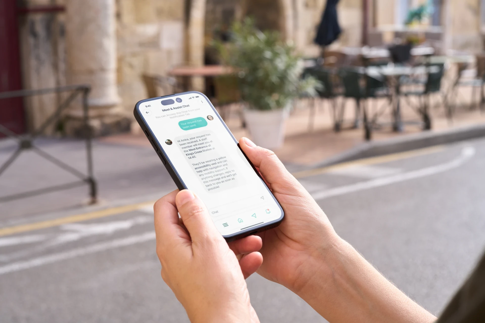 Sensra navigation screen