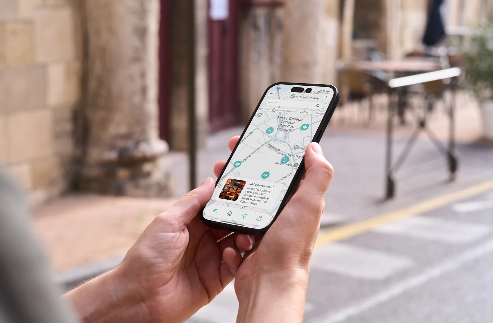 Sensra branding in public space